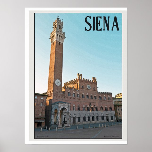 Póster Siena Palazzo Pubblico Morning (Frente)