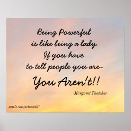 PÓSTER SIENDO UN PODEROSO MARGARET THATCHER