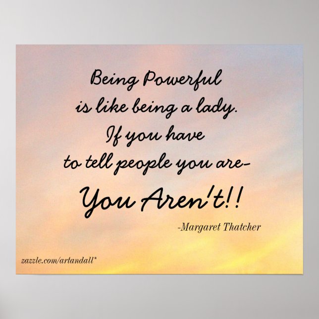 PÓSTER SIENDO UN PODEROSO MARGARET THATCHER (Frente)