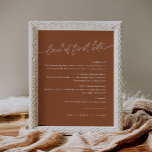 Póster SIENNA Love In First Bite Dessert Rótulo<br><div class="desc">La colección Sienna captura perfectamente la esencia de una celebración bohemia, rústica, occidental o desértica. La colección cuenta con una fuente de escritura moderna que le da un toque de elegancia y sofisticación a los cálidos tonos de terracota utilizados en toda la colección. Esta colección es perfecta para todo aquel...</div>