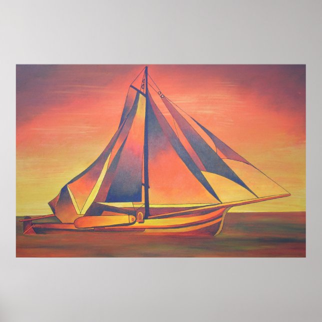 Póster Sienna Sails at Sunset (Frente)