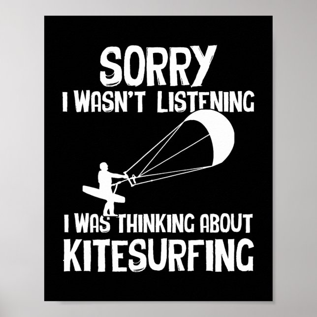 Póster Siento Haber Pensado En Kitesurfing Watersports (Frente)