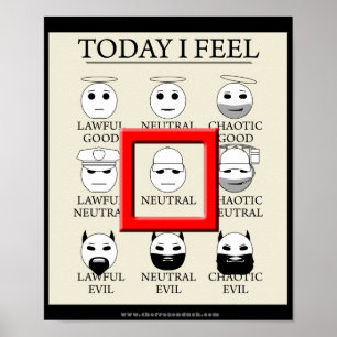 Póster Siento hoy neutral
