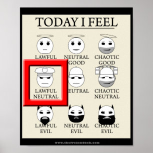 Póster Siento hoy neutral legal