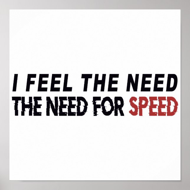 Póster Siento La Necesidad. ..La Necesidad De La Velocida (Frente)