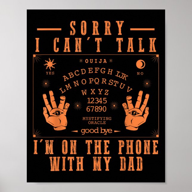 Póster Siento no poder hablar por teléfono con mi papá Bo (Frente)