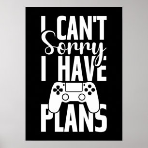 Póster Siento Tener Planes, Juegos Divertidos, Jugador De