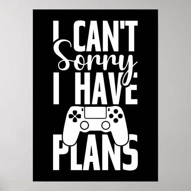 Póster Siento Tener Planes, Juegos Divertidos, Jugador De (Frente)