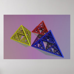 Póster Sierpinski Pyriamids
