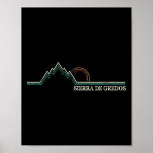 Póster Sierra De Gredos España Escalada Retro, Esquí Hiki