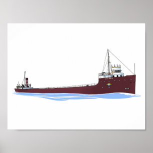 Póster Sierra del Freighter de los Grandes Lagos (Tomlins