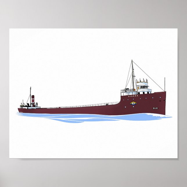 Póster Sierra del Freighter de los Grandes Lagos (Tomlins (Frente)