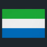 Póster Sierra Leone Flag<br><div class="desc">Patriotic flag of Sierra Leone.</div>
