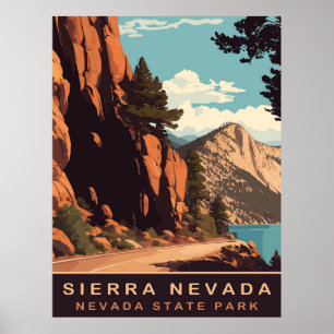 Póster Sierra Nevada, Montañas, Viajes