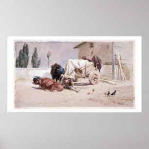 Póster Siesta del La: Escena en los Pirineos del este,