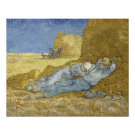 Póster Siesta después de Millet por Vincent Van Gogh