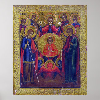 Póster Siete Archangels Ortodoxos Orientales Cristianos