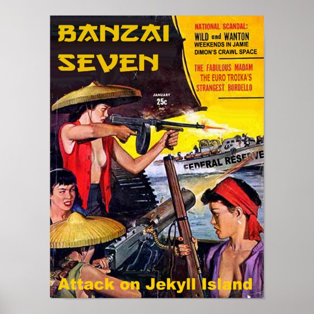 Póster Siete Banzai - Ataque a la isla Jekyll (Frente)