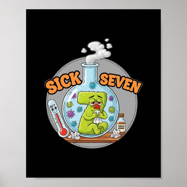 Póster Siete enfermos Meme divertido 67 Seis Siete Juego  (Frente)