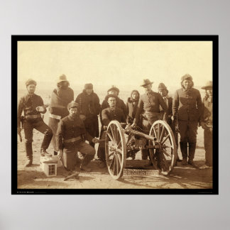 Póster Siete nativos americanos y primera artillería SD 1