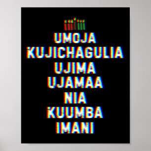 Póster Siete Principios De Kwanzaa Feliz Kwanzaa 10