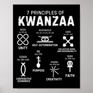 Póster Siete Principios De Kwanzaa Feliz Kwanzaa 4