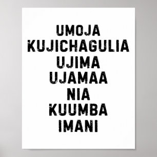 Póster Siete Principios De Kwanzaa Feliz Kwanzaa 5