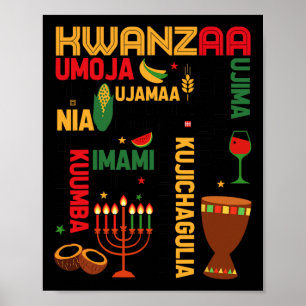 Póster Siete Principios De Kwanzaa Orgullosos Africanos