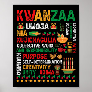 Póster Siete Principios De Kwanzaa Orgullosos Africanos