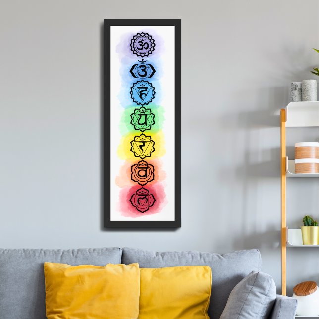 Póster Siete símbolos chakras para espiritual y Minimalis (Subido por el creador)