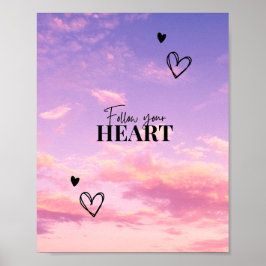 Póster Siga a su Poster de Heart Sky