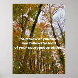 Póster Siga el ejemplo de su valiente acción