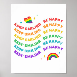 PÓSTER SIGA SONRIENDO SEA FELIZ HOY POSTER