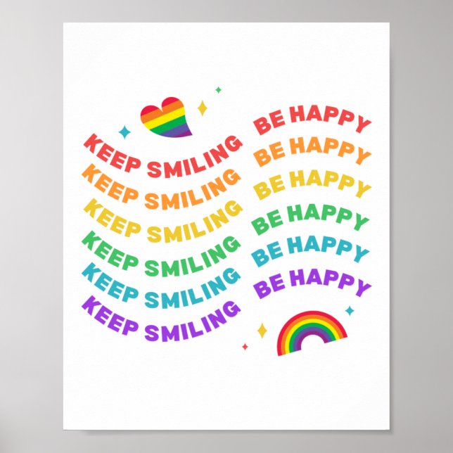 PÓSTER SIGA SONRIENDO SEA FELIZ HOY POSTER (Frente)