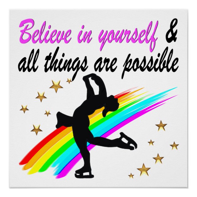 PÓSTER SIGA SU DISEÑO DE SUEÑOS DE PATINAJE FIGURO (Anverso)