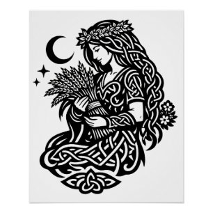 Póster Sigilo de la Doncella de Virgo — Tatuaje de Zodiac