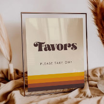 Siglo retro 60 Cartel de los Vintage Wedding Favor