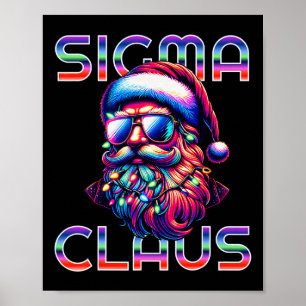 Póster Sigma Claus Gracioso Santa Navidades Meme Adolesce