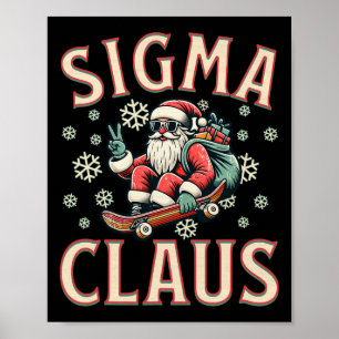 Póster Sigma Claus Santa divertido Navidad Meme Adolescen