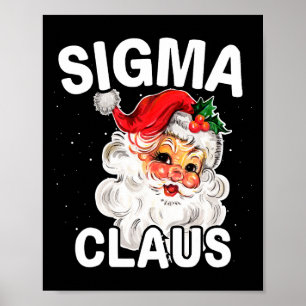 Póster Sigma Claus Santa Divertido Navidad Rizz Hombre Th