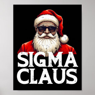 Póster Sigma Claus Santa Funny Navidades Rizz The Rizzler