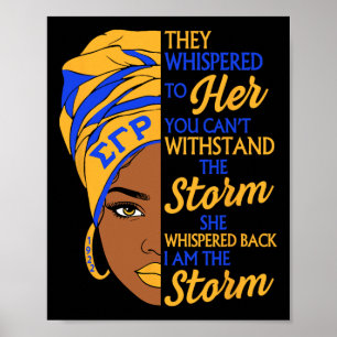 Póster Sigma Gamma Rho Sorority Black History Month Mujer