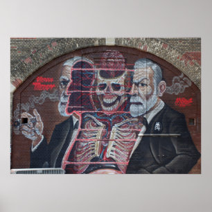 Póster Sigmund Freud Street Art