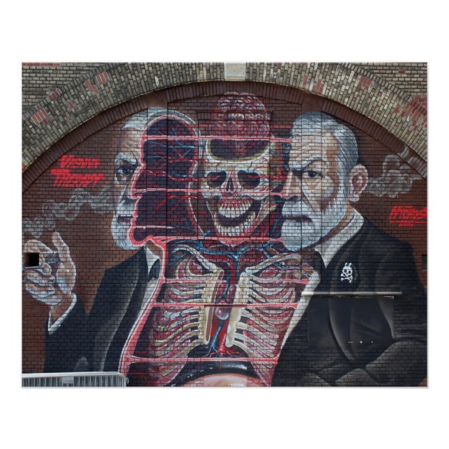 Póster Sigmund Freud Street Art (Anverso)