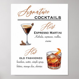 Póster Signature Cocktails