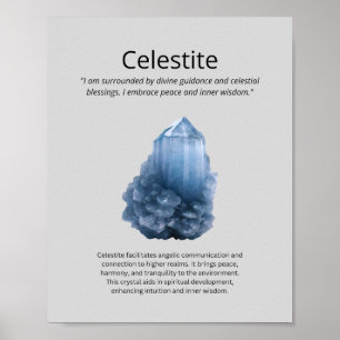 Póster Significado de cristal celestial