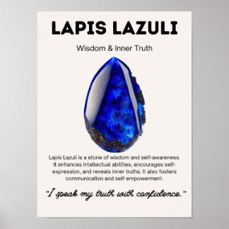 Póster Significado de cristal de Lapis Lazuli Stone