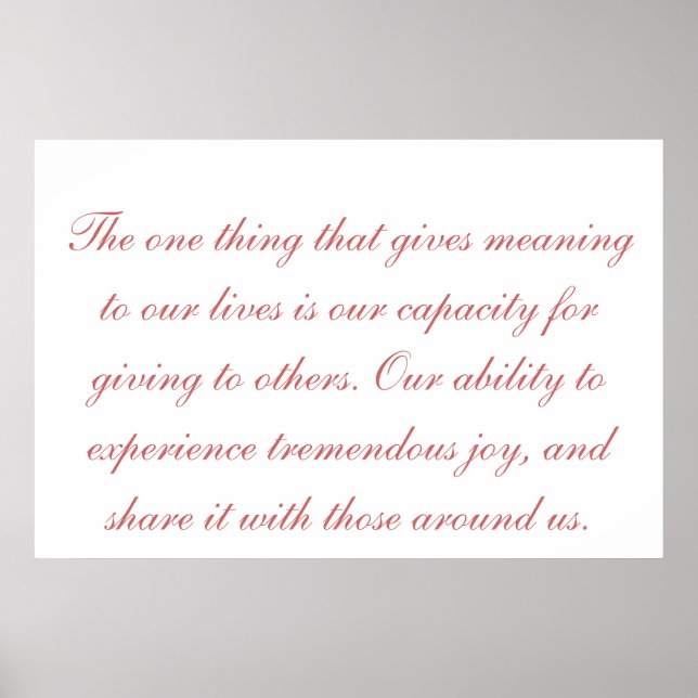 Póster significado de poster de vida (Frente)