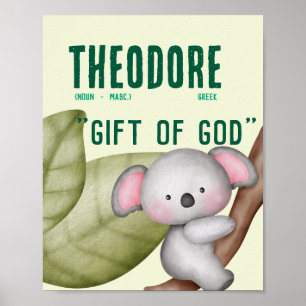 Póster Significado del nombre de Koala - Regalo personali