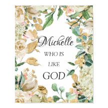 Significado del nombre Michelle Florales Boda Cump